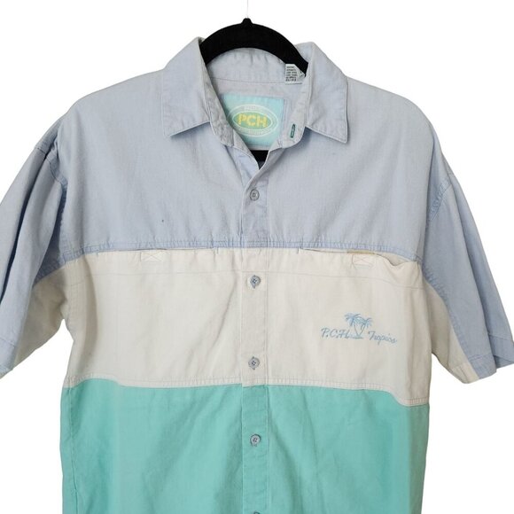 Vtg 80s Pacific Coast Highway Shirt S PCH Tropics Colorblock Surf‎ Short Sleeve - Picture 5 of 16